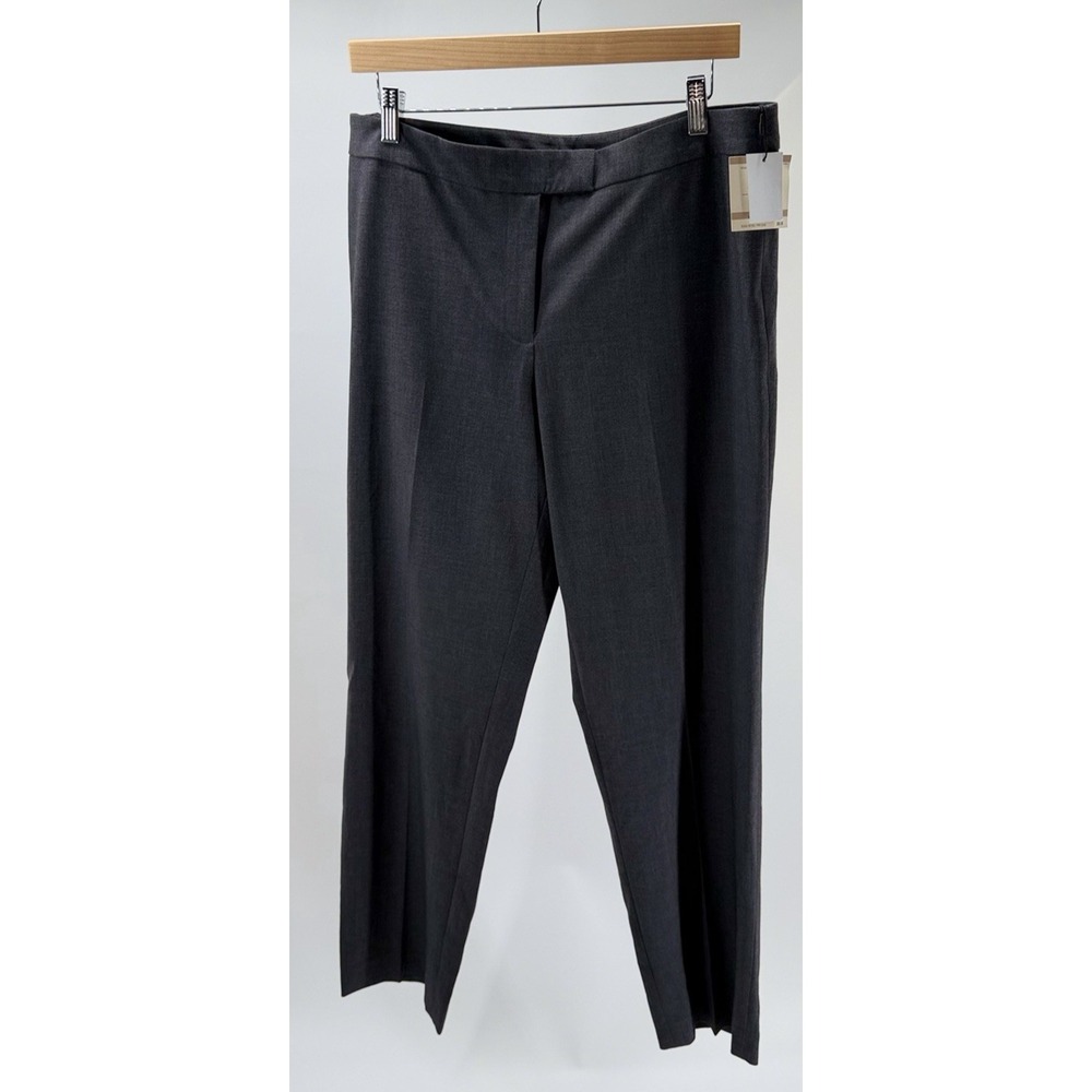Anne Klein Women's Dark Gray Zinc Anne High Rise Career Suit Dress Pants Size 12